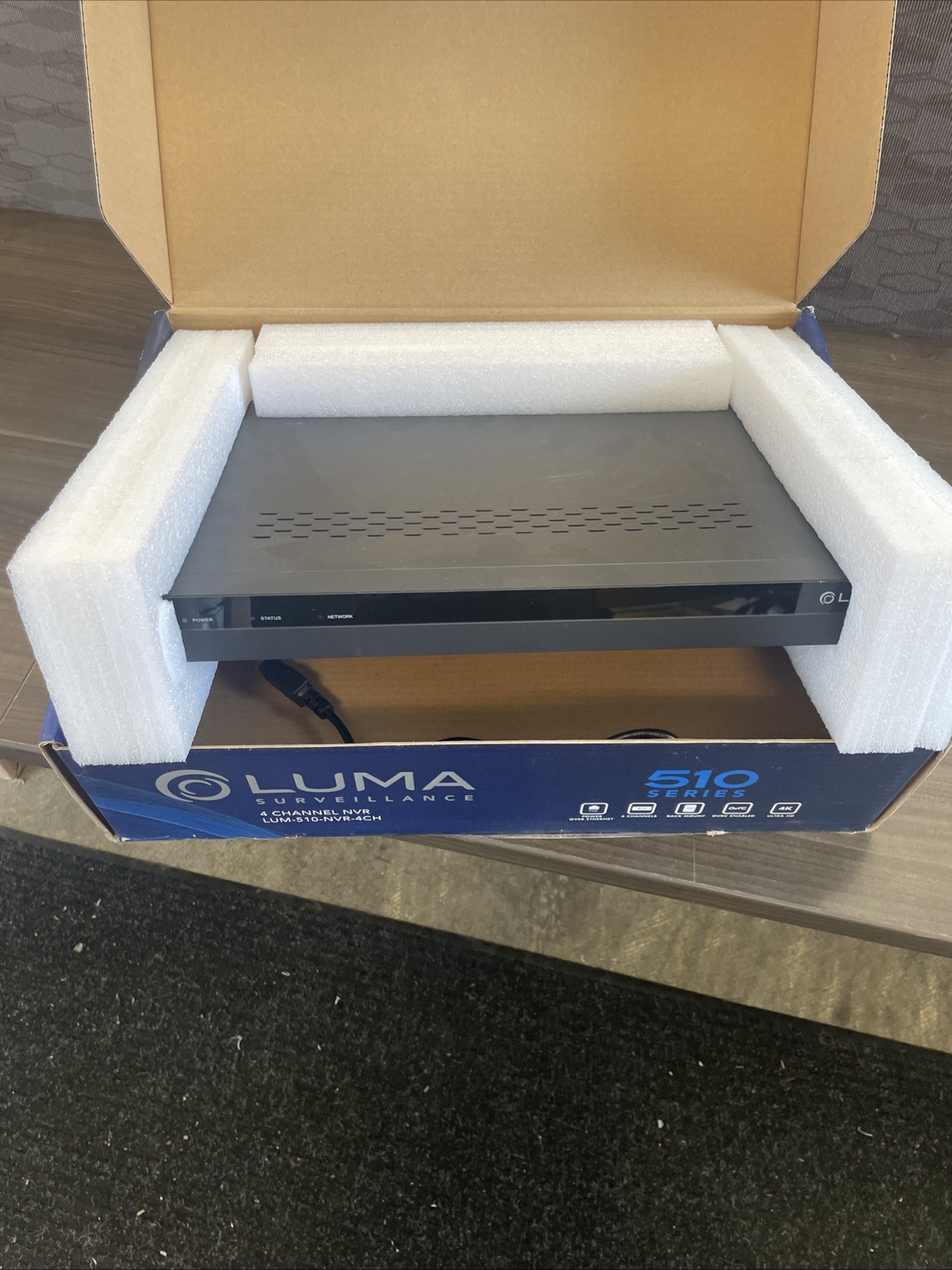 Luma LUM-510-NVR-4CH 4 Channel 1TB HDD NVR 510 Series – OB (NEEDS DEFAULT)