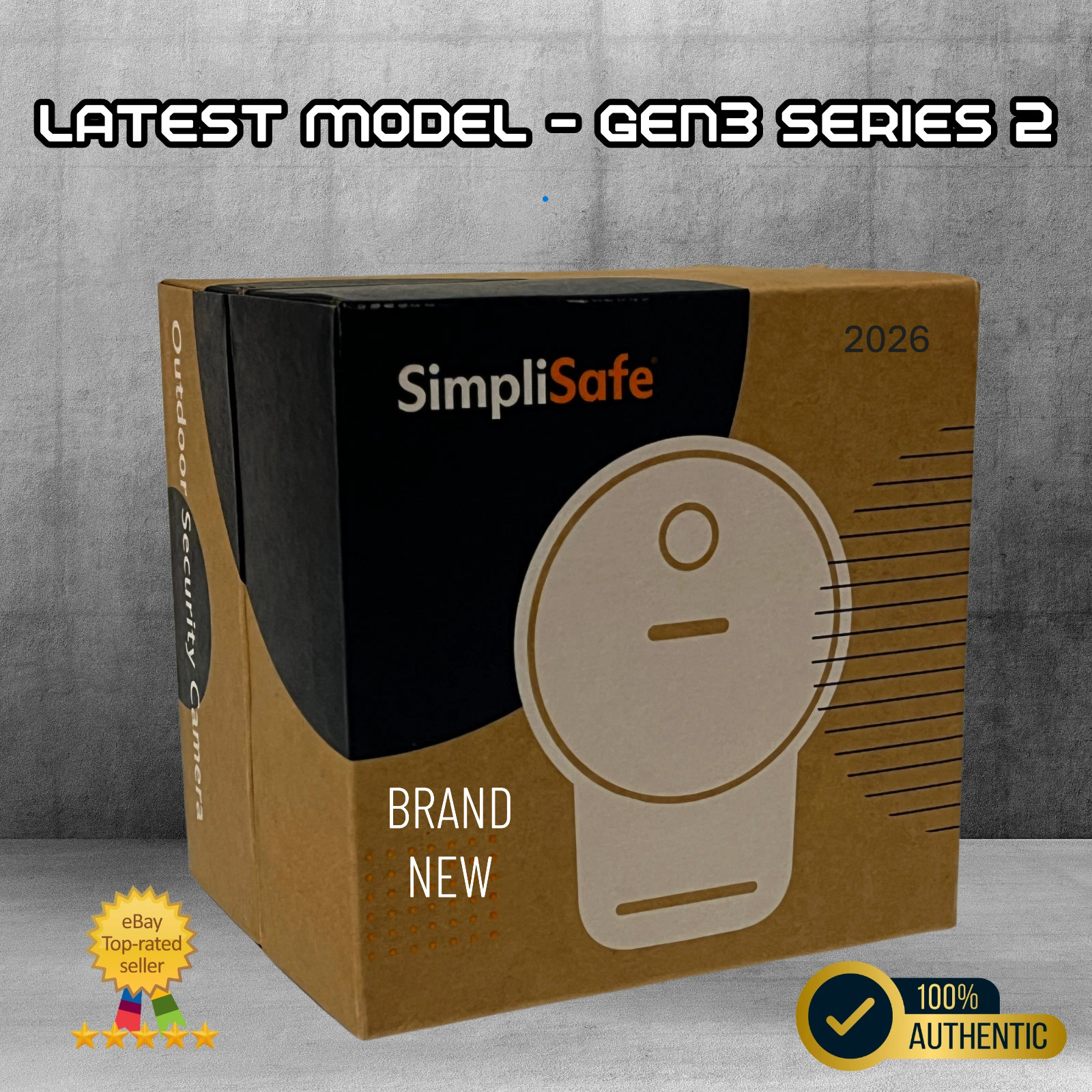 SimpliSafe Outdoor Wireless Security Camera Series 2 1080P HD Active Guard CM021