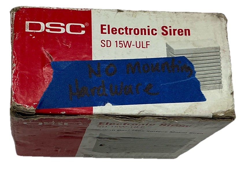DSC Electronic Siren SD 15W-ULF Indoor New Alarm System Siren Wired Dual Tone