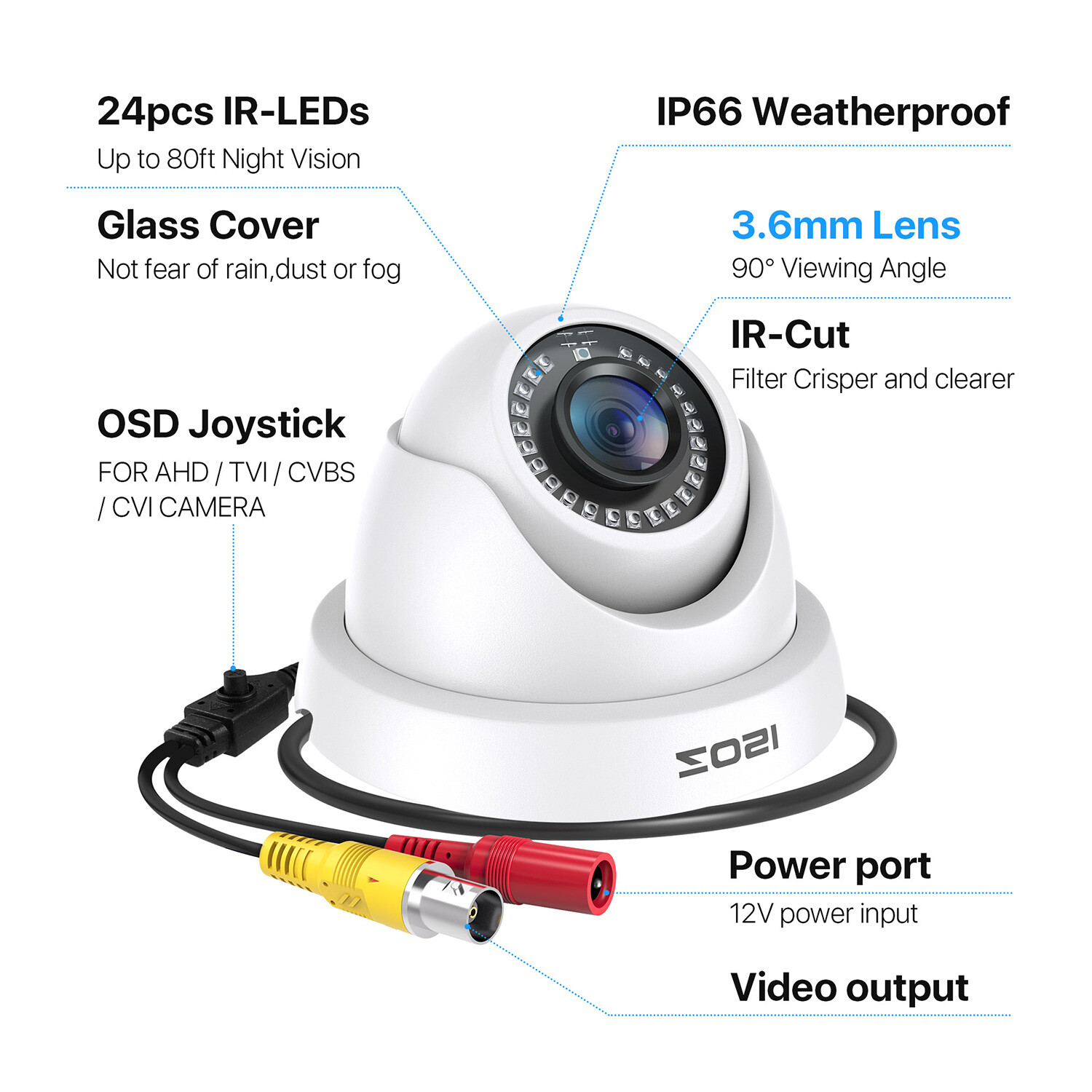 ZOSI 8CH 1080P HD CCTV Home Security Camera System 2MP DVR Outdoor Night Vision