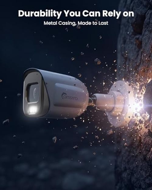 5MP Add On 2pcs Wired POE Cameras for 4K 8CH NVR, Human/Vehicle/Pet/Parcel