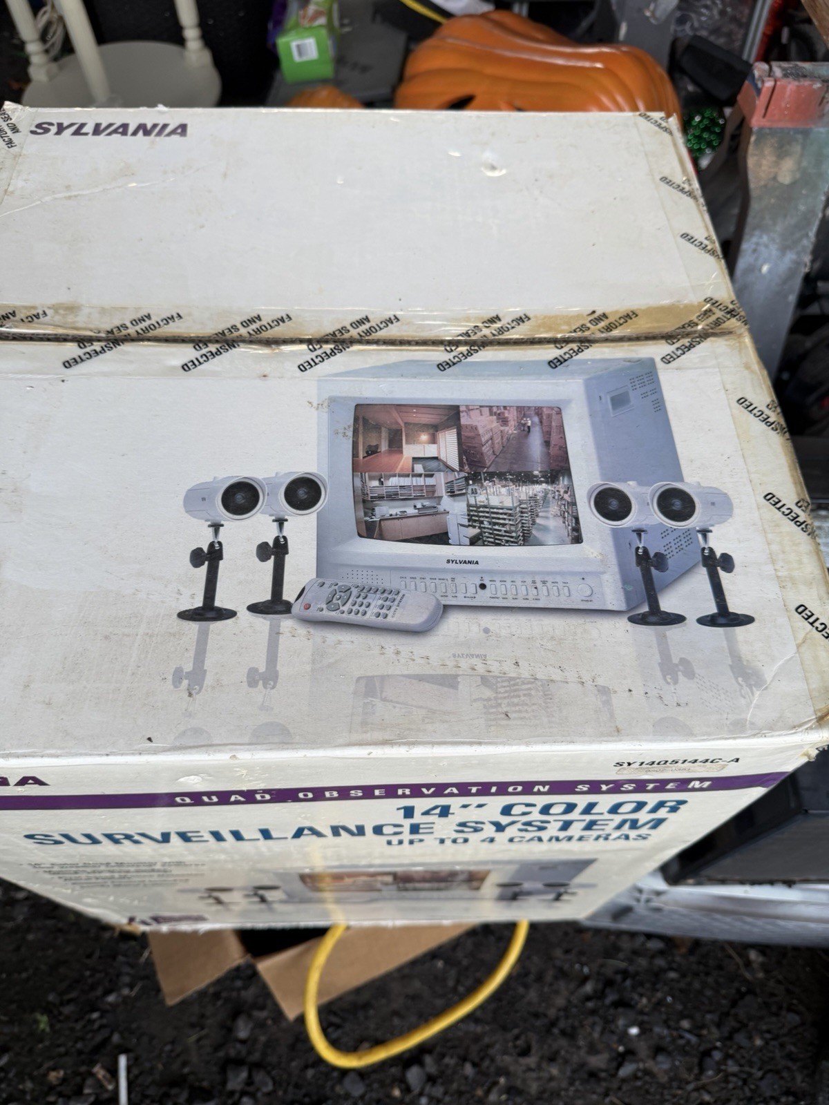 Sylvania 14” Color Surveillance System Up To 4 Cameras Quad Observation System