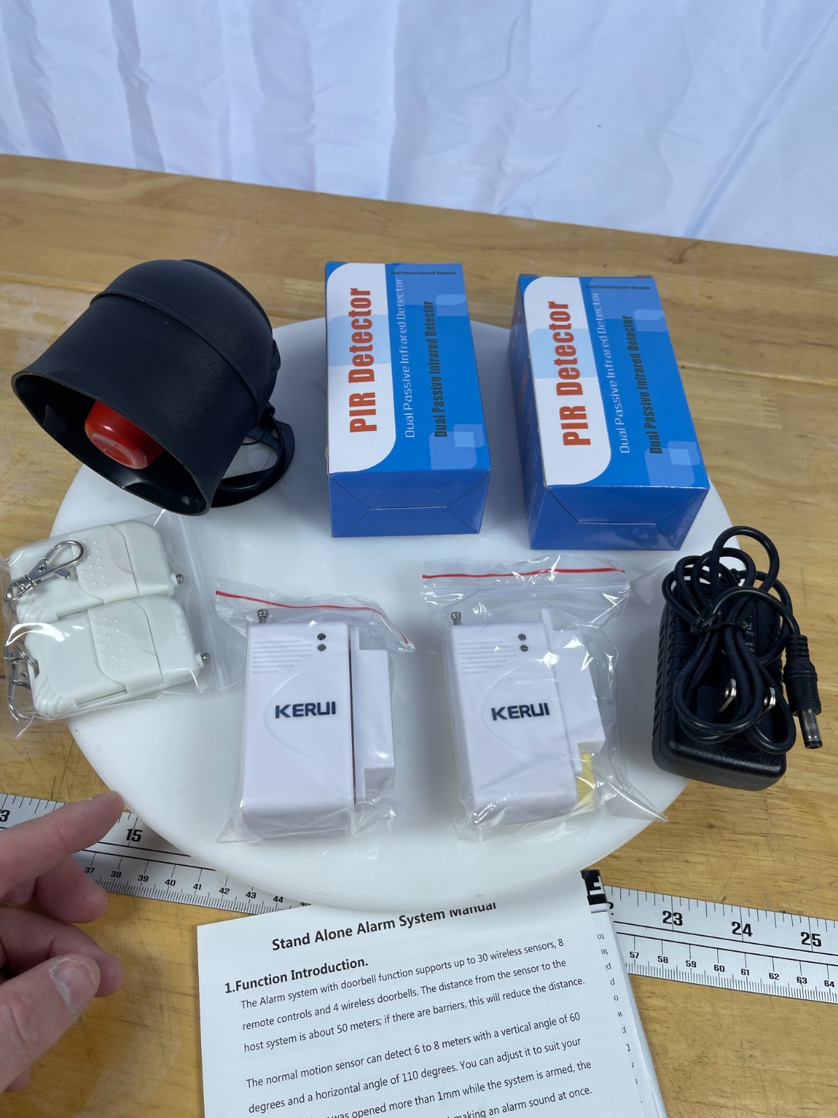 KERUI 32 Zone Wireless Home Alarm System Kit w/Siren PIR Sensors