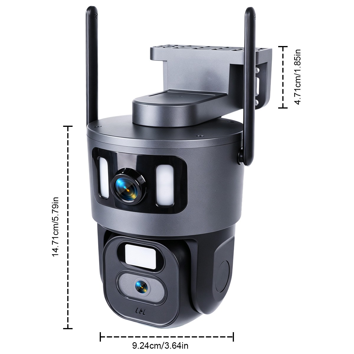 4K WiFi Triple Lens Security Camera Outdoor Home Night Vision 360° PTZ 10X Zoom