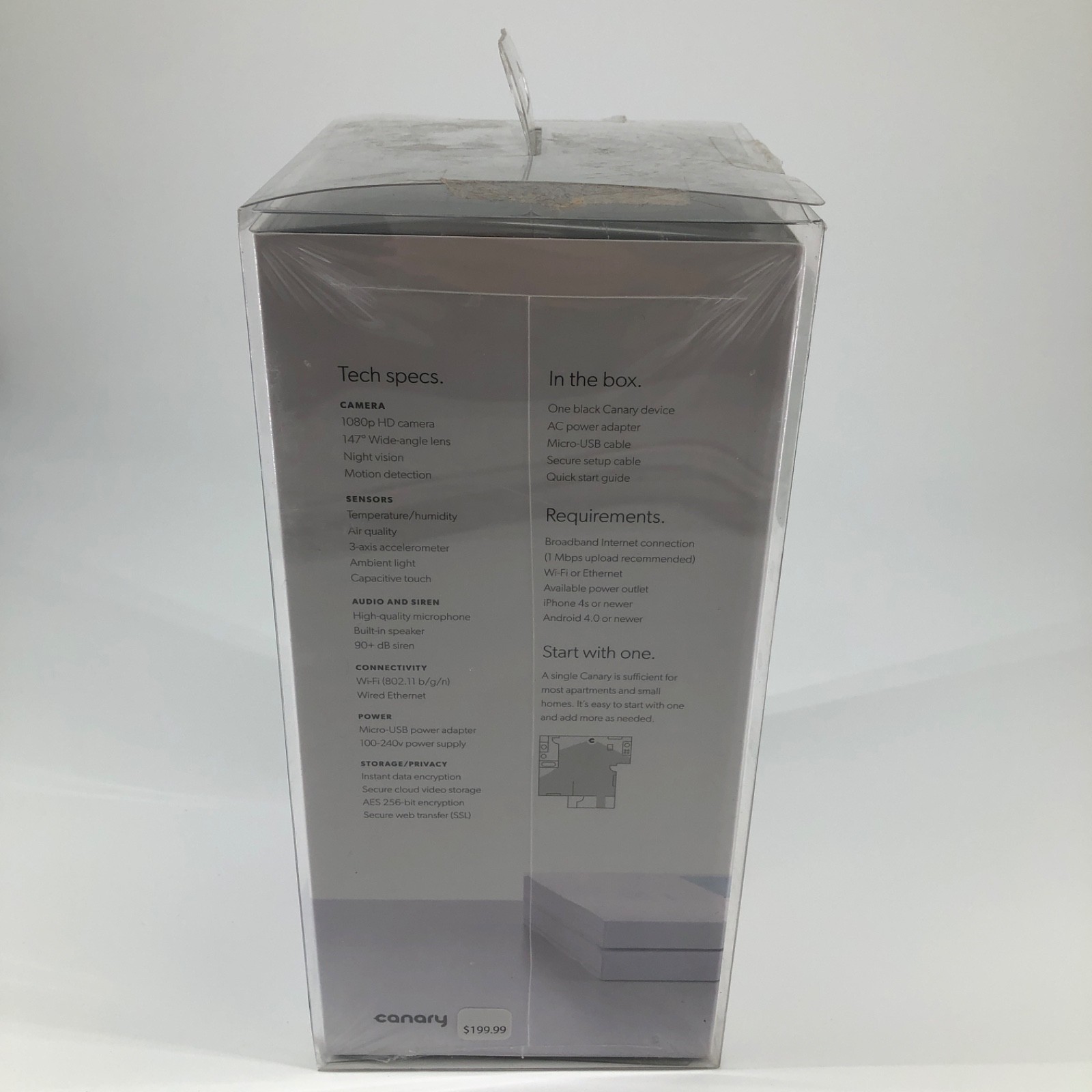 Canary Smart Home Security Camera – Black | New in Sealed Box