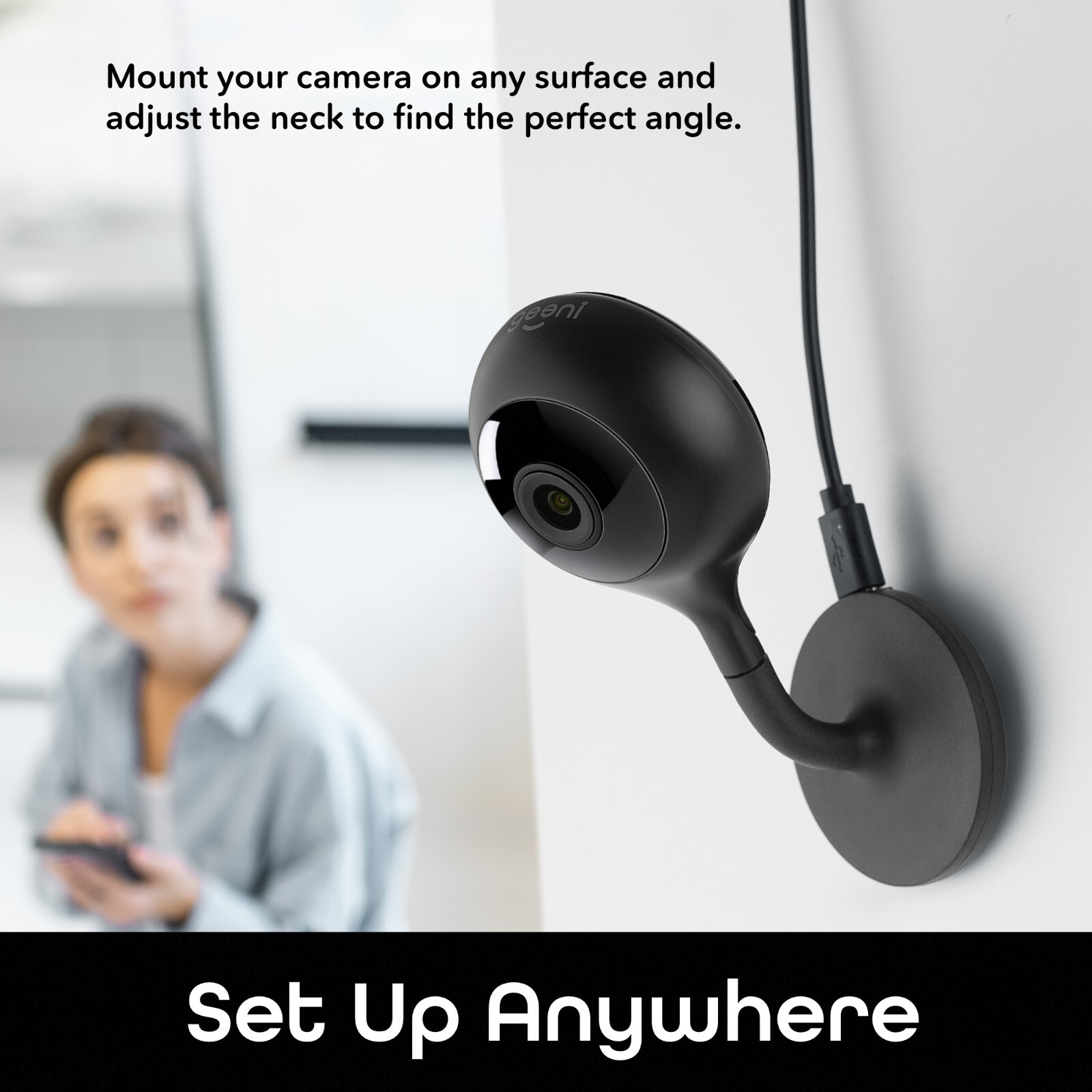Geeni LOOK 1080p HD Wi Fi Indoor Security Camera with Voice Control