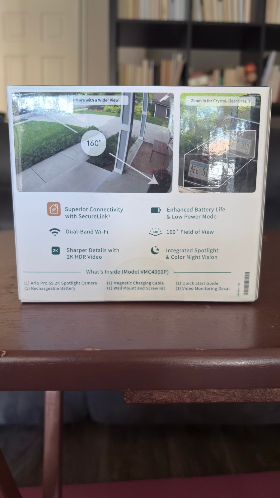 Arlo Pro 5S 2K Indoor/Outdoor Wire Free Spotlight Security Camera – White