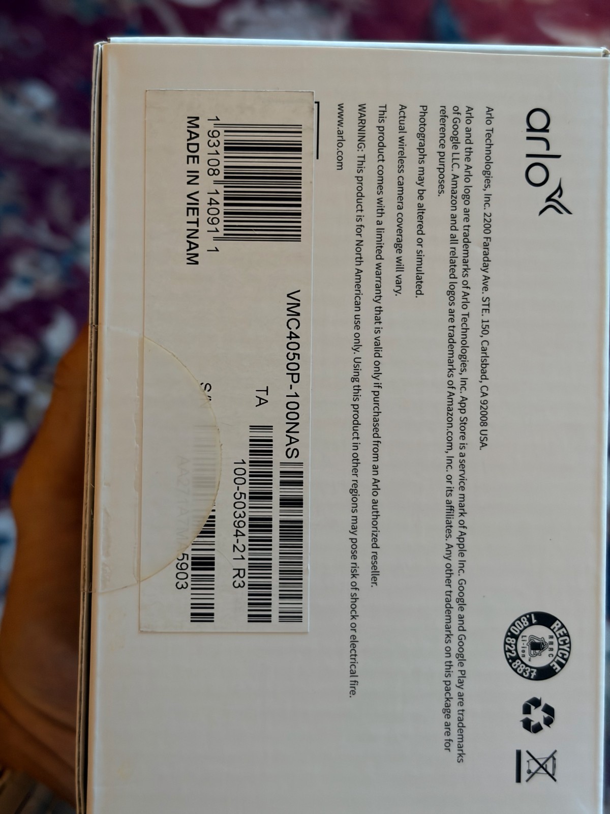 Arlo Pro 4 Wire Spotlight Security Camera – VMC4250P100NAS – White