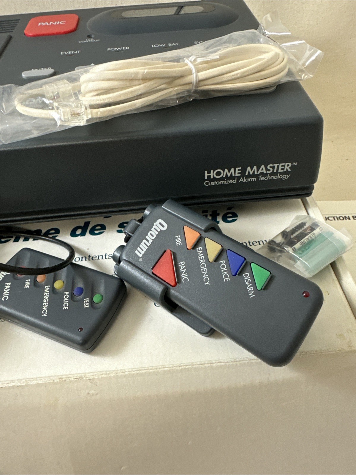 Quorum Home Master HM-100 Security System with remote , cassette , AC adapter