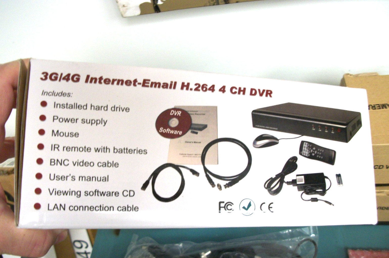 PICZEL 7204 Surveillance System 4CH DVR w/Internet 4 IR Cams & Install Kit – NEW