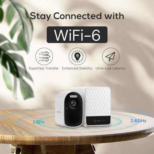 WiFi6 Solar Security Cameras Wireless Outdoor, 2K QHD Home Security 4-Cam Kit