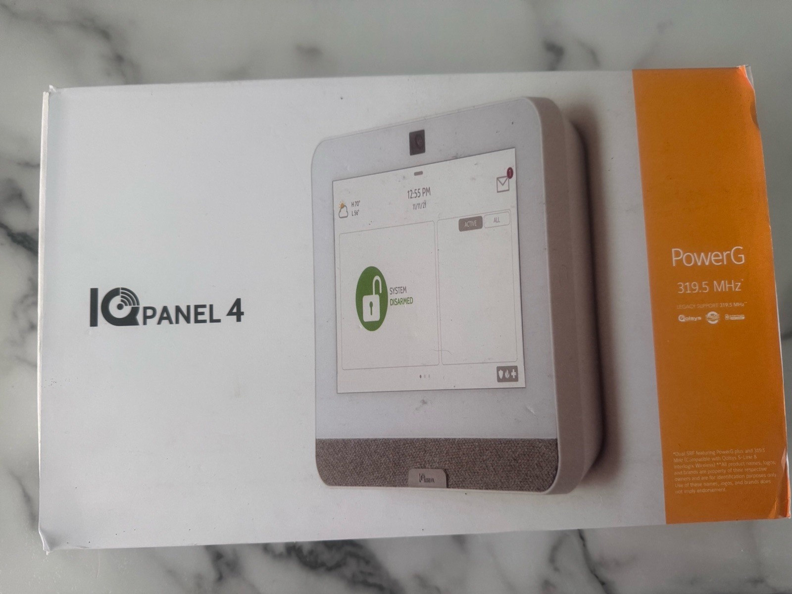 Qolsys IQ Panel 4 PowerG 319.5 MHz Smart Home Panel Verizon. IQP4001