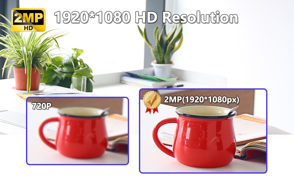 Camara De Seguridad Wifi Inalambrica HD Para Casa Interior Con Audio y Microfono