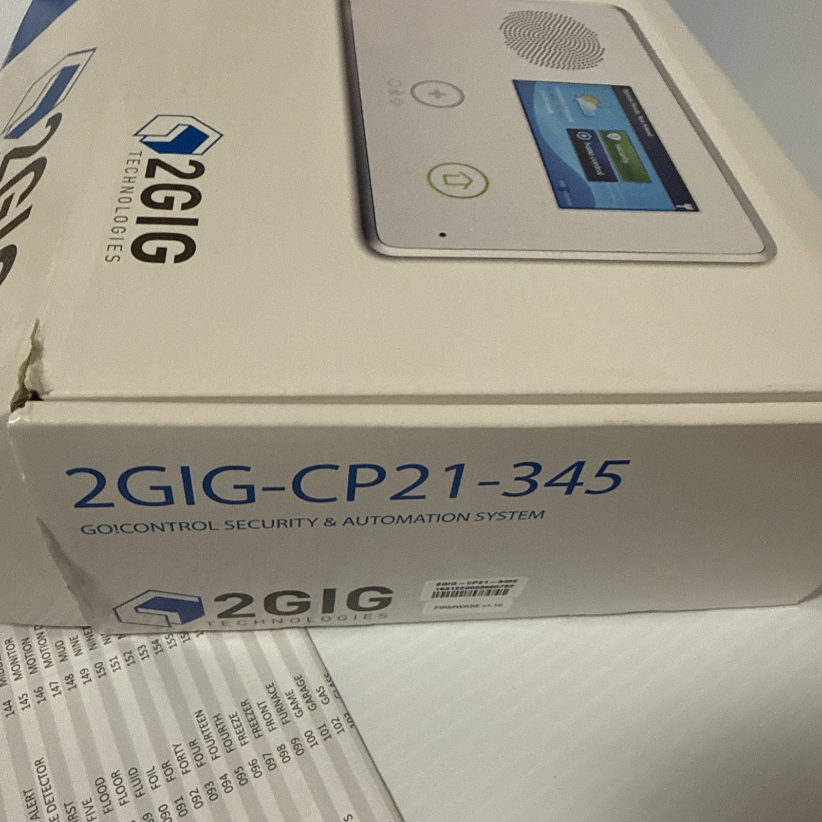 2GIG 2GIG -CP21-345E Security and Home Automation Control Panel