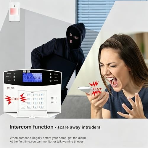 Wireless Home Burglar Alarm Security System, 4G WiFi GSM, App Alerts, 24-Piece
