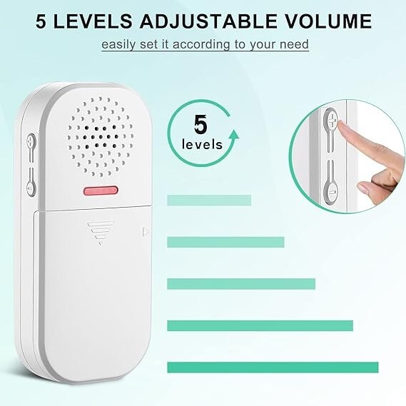 Alarma de puerta ruidosa de 130dB, volumen ajustable, 5 modos de función, neuvo.