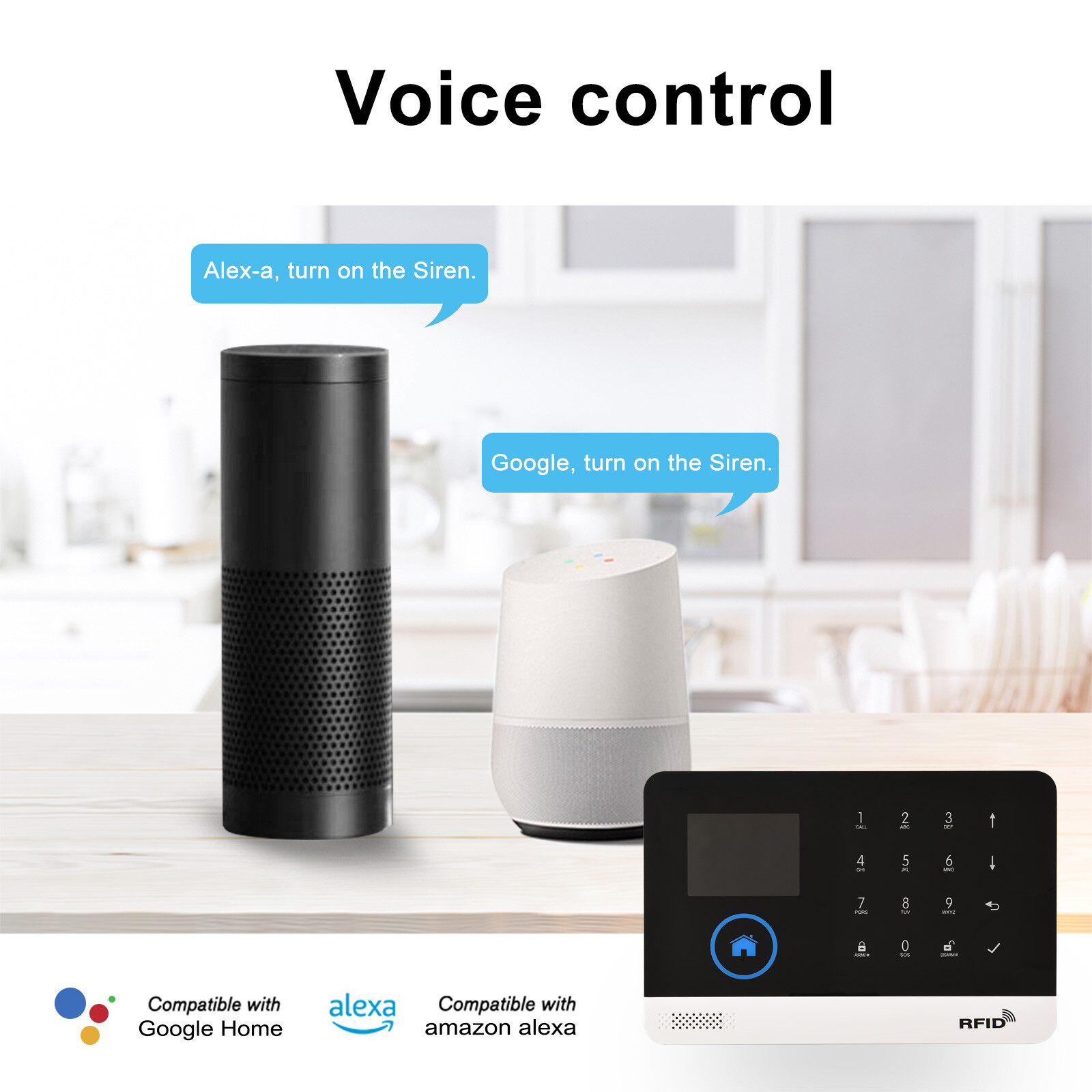 433MHz Wireless WIFI + GSM Auto-dial Alarm Security System Door Sensor PIR C9T8