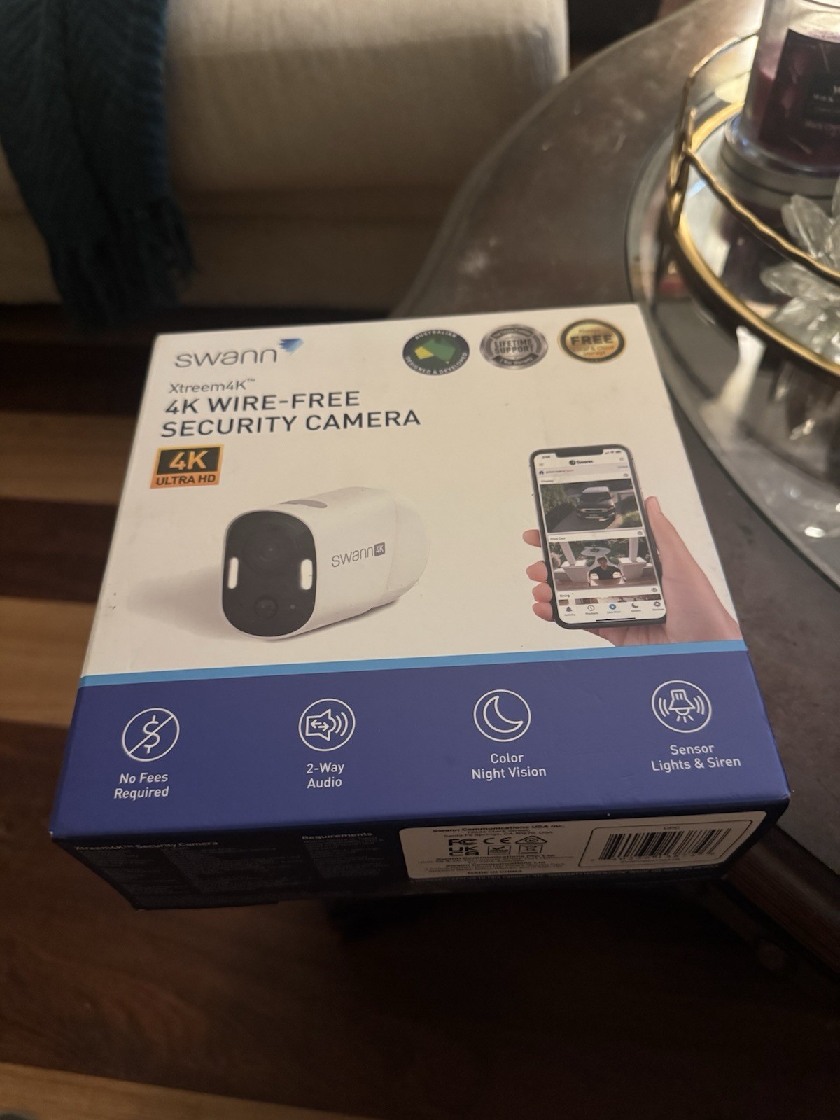 Swann Xtreem4K Security Camera Wire-Free, 32GB Micro SD