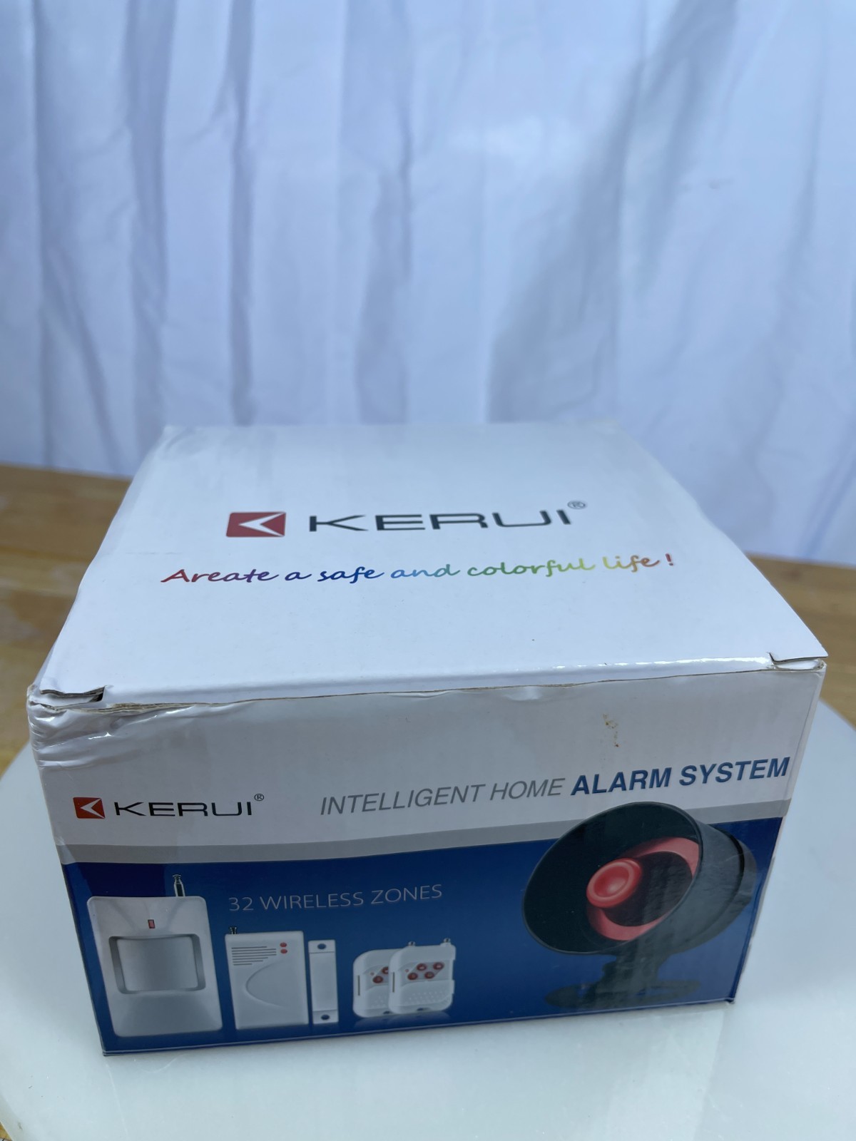 KERUI 32 Zone Wireless Home Alarm System Kit w/Siren PIR Sensors