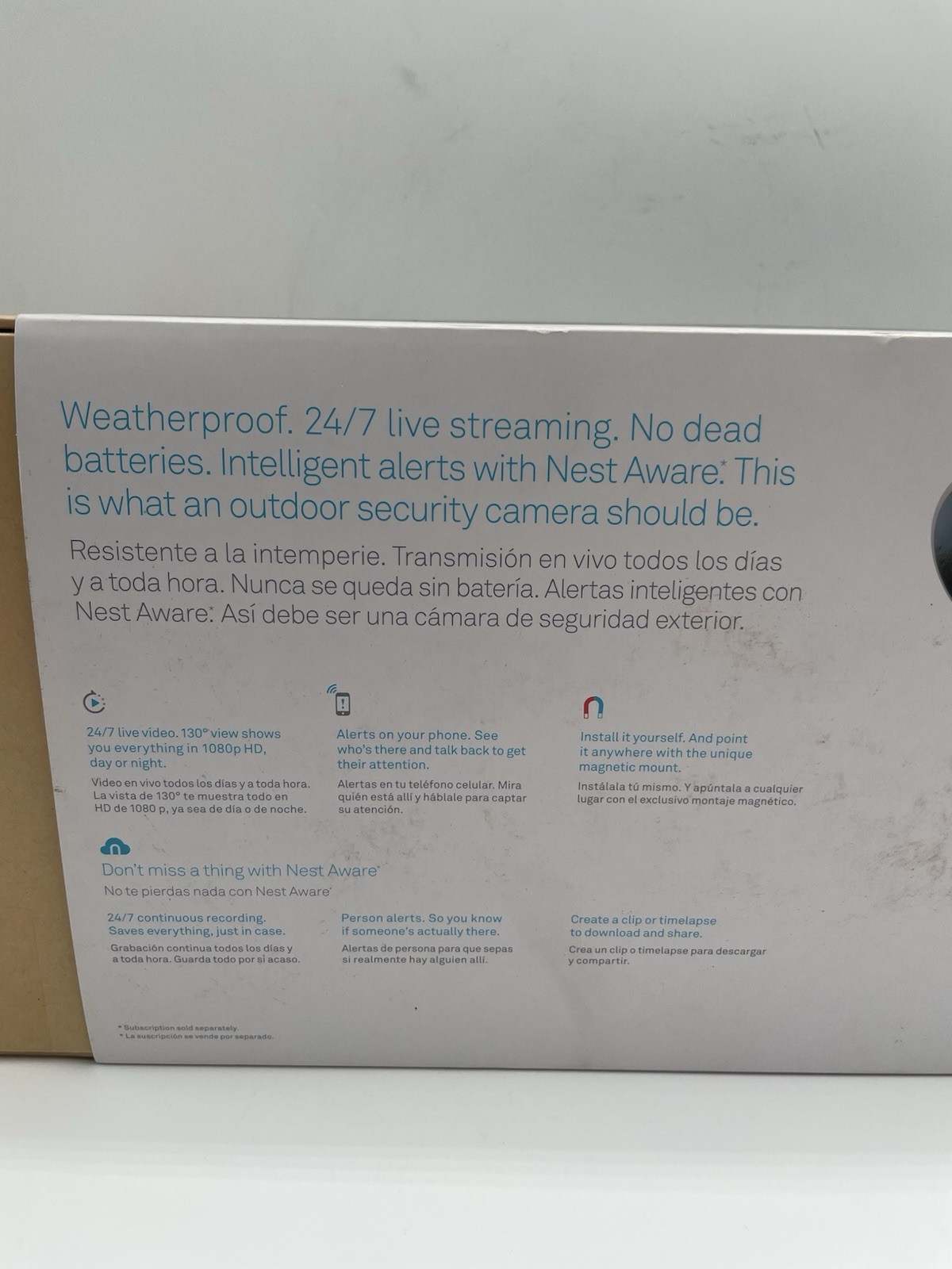 Nest Cam Outdoor Security Camera 1st Gen 2-Pack 1080p HD Wired Open Box