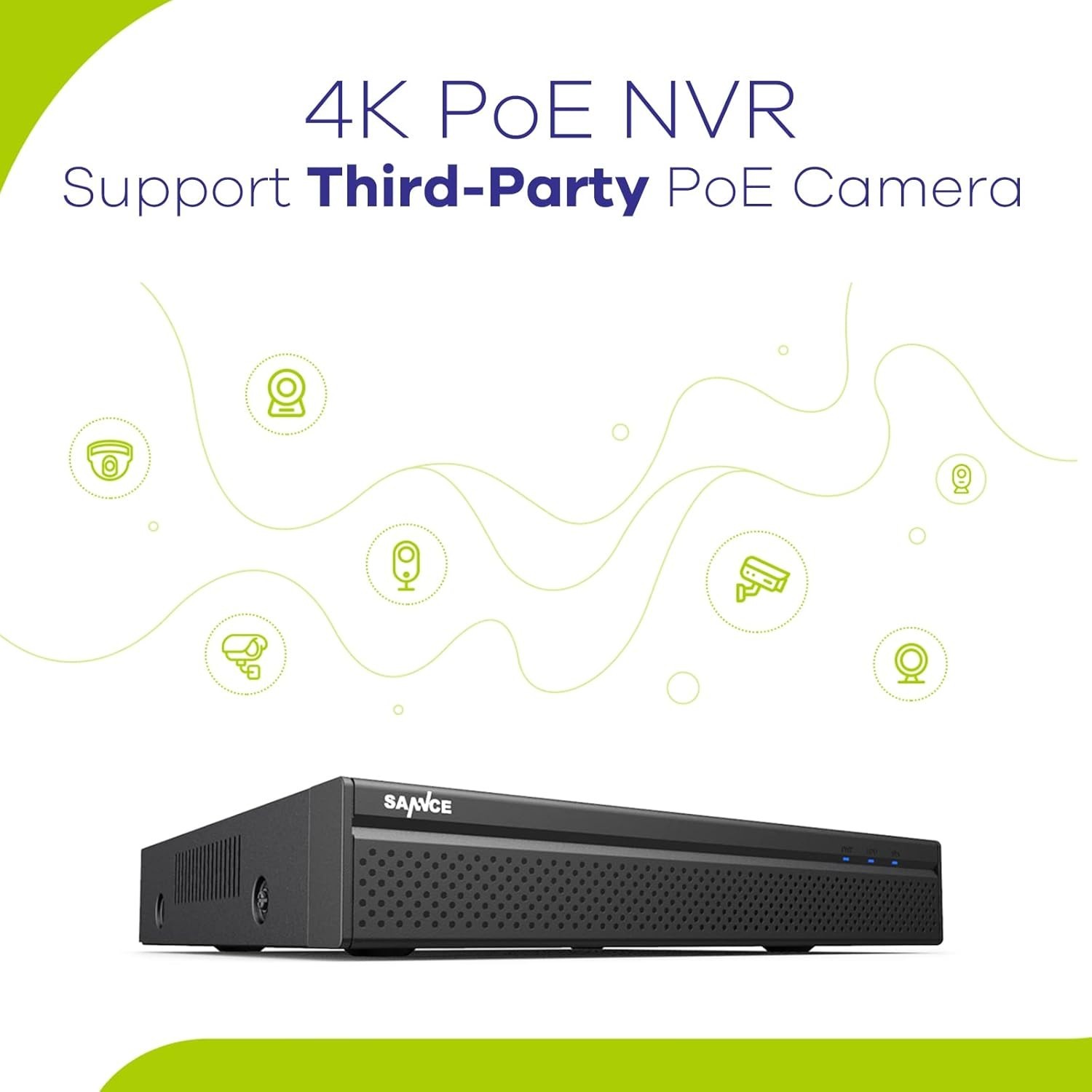 PoE NVR 4K 8 Channel, 8MP CCTV Security Camera System Network Video Recorder …