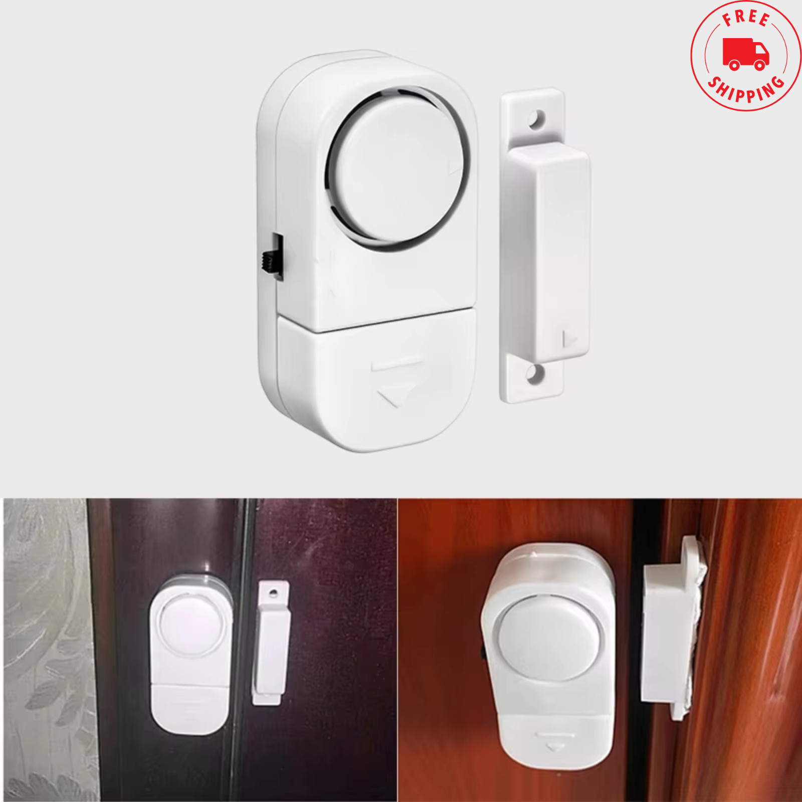 Wireless Door Window Alarm Magnetic Sensor Home Security Alert 90dB White