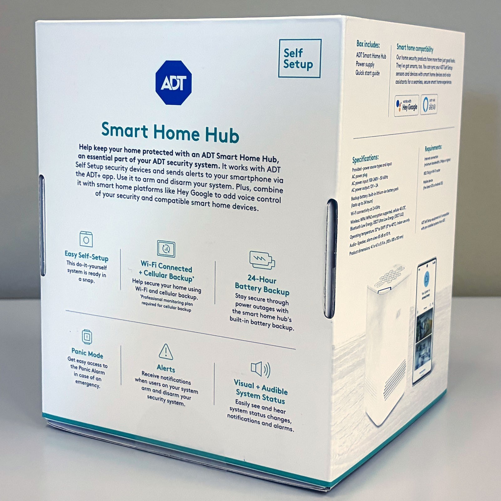 Blue by ADT Smart Home Hub Security System S40LR0-01-CW-S Hub and Sensors
