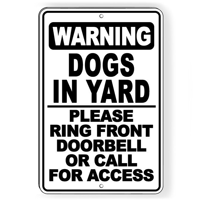 Heavy Duty Beware Of Dog Will Bite Metal Sign Security Keep Out Do Not Enter