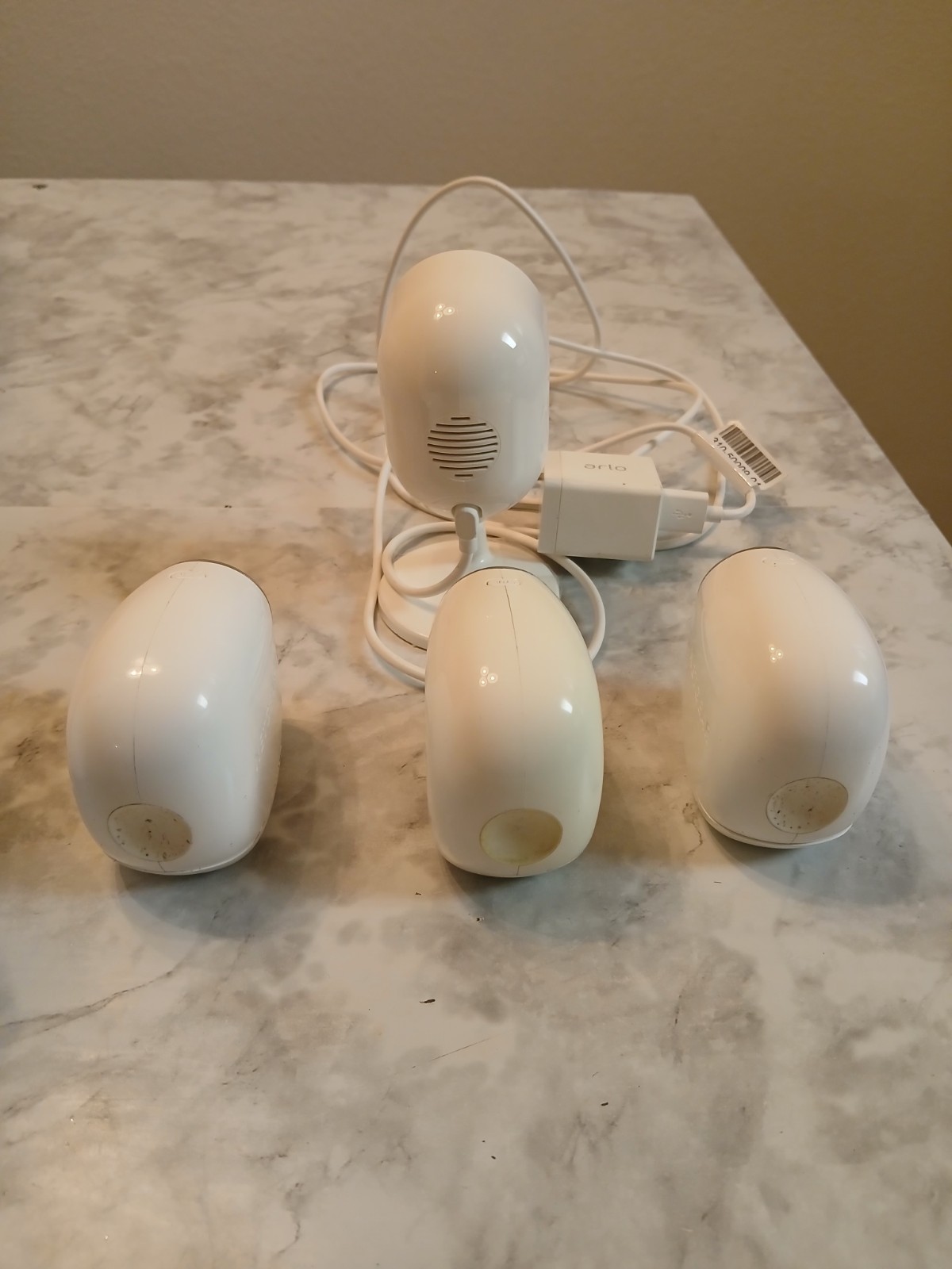 Arlo Essential Indoor Security Camera And Three Arlo Cameras Model VMC3030