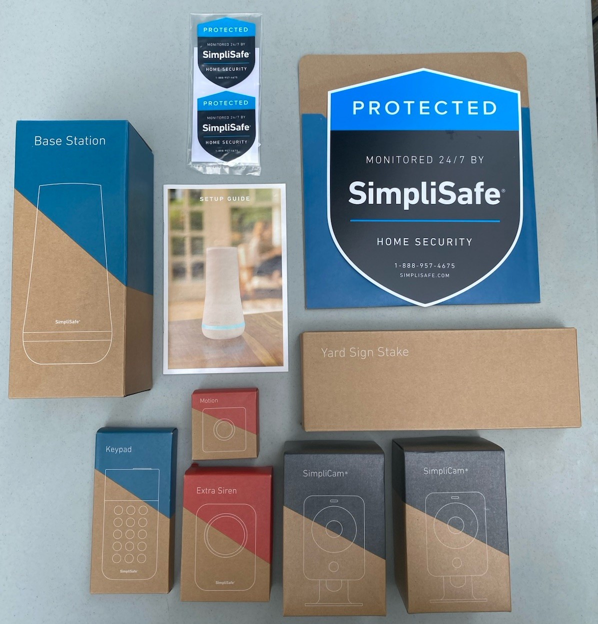 NEW SimpliSafe Home Security System – Base Station, Keypad, 2 Cameras, Siren Etc
