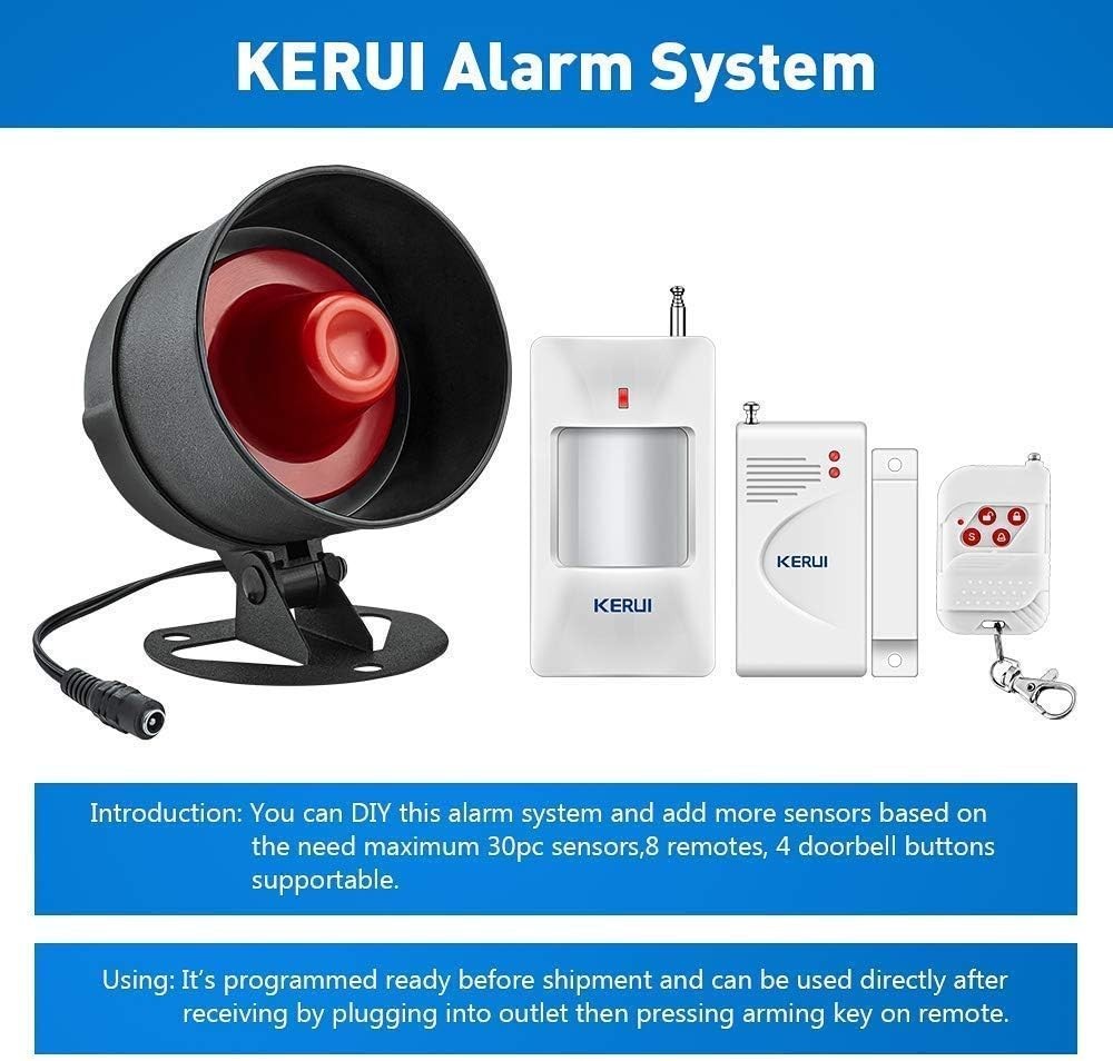 Alarma Para Casa Kit Ventanas De Seguridad Alarmas House Home Inalambrico Sirena