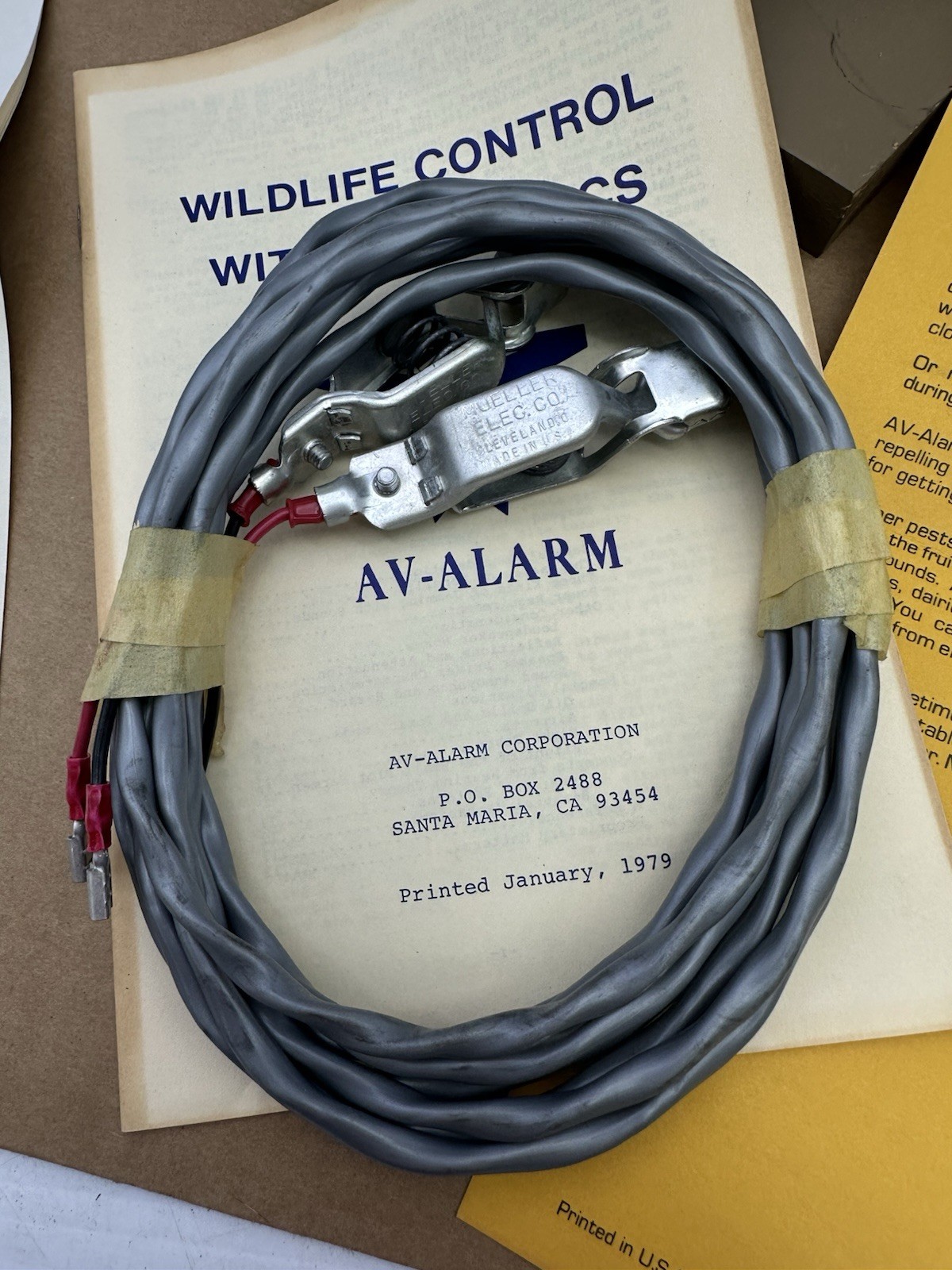 Rare Vintage AV-Alarm Corporation Wildlife Control With Acoustics Alarm NEW NOS