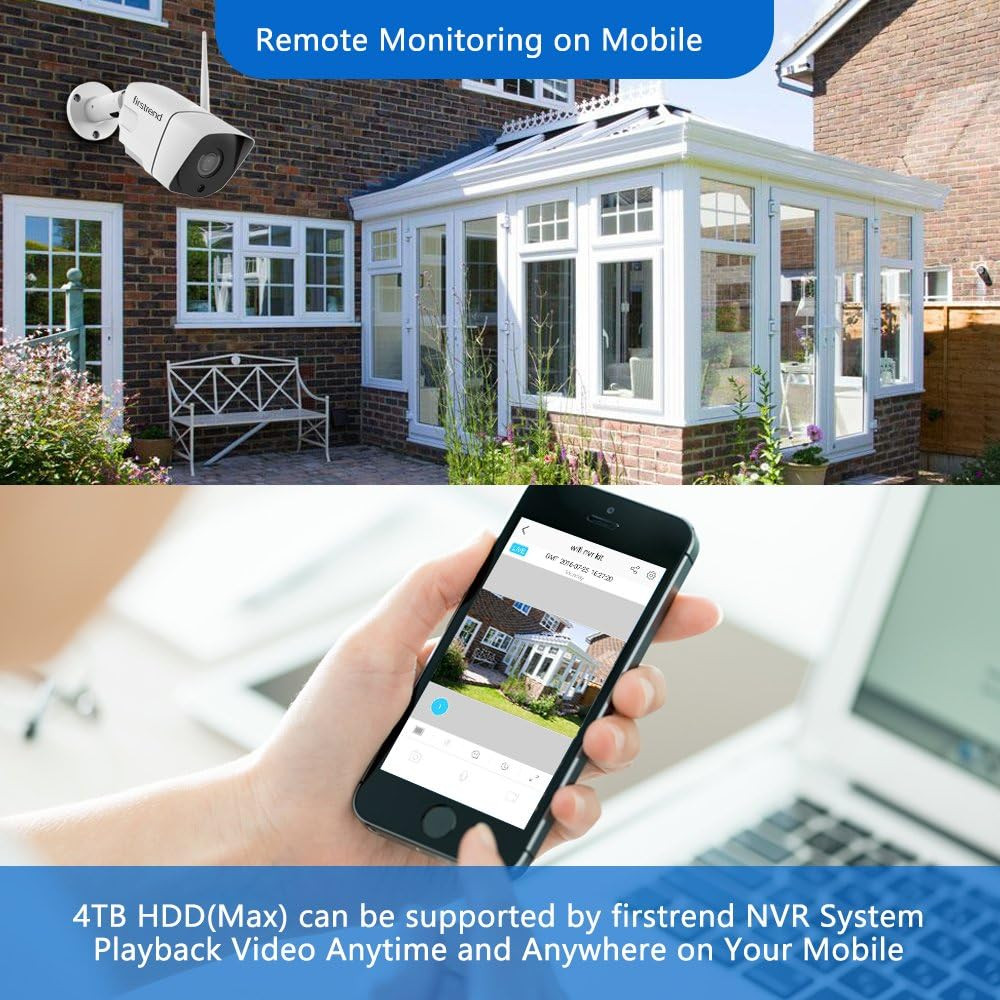 Wireless Security Camera System with 3TB Local Storage, AI Human Detection, Two-