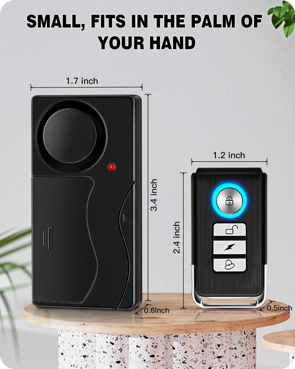 Wireless Vibration Alarm with Remote Anti-Theft 110dB for Bike/Vehicle Door