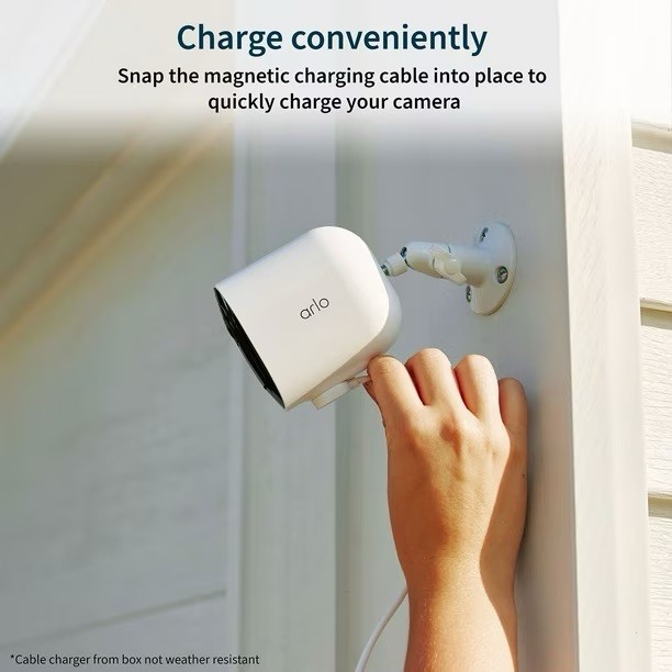 Arlo VMK4360P-1SCNAS Pro 5S 2K Spotlight Camera 3 Cameras & 1 Solar Panel