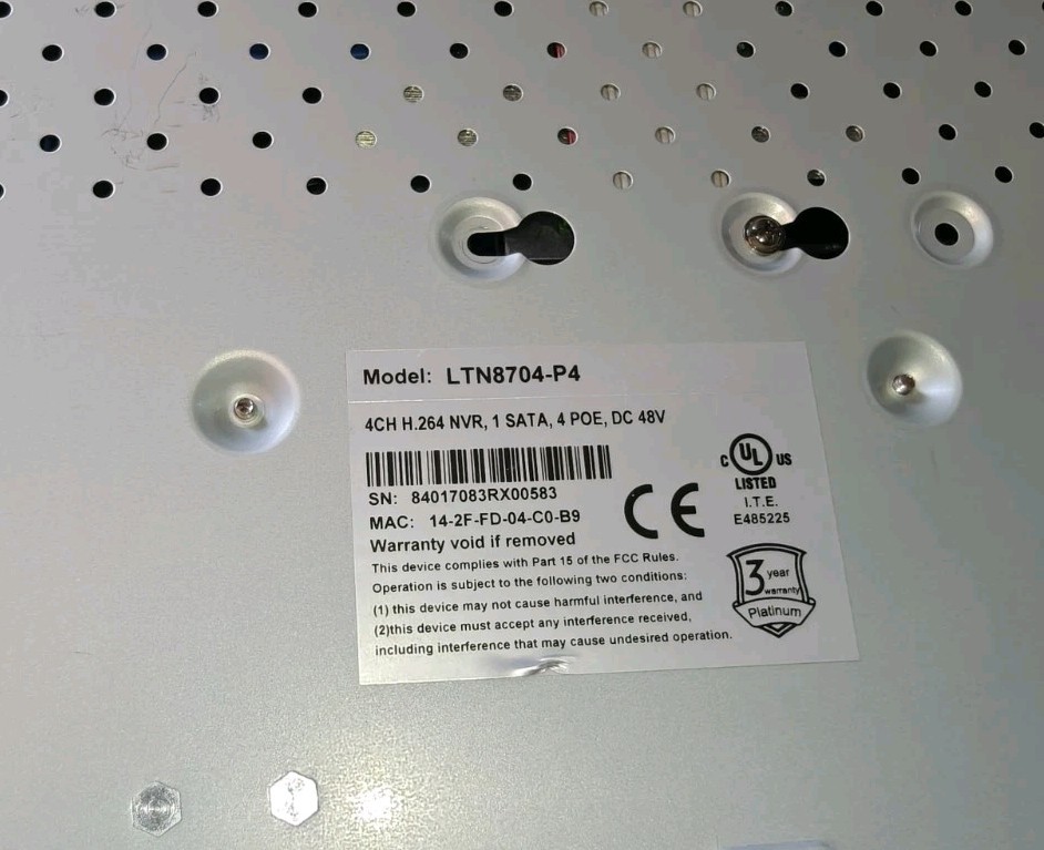 LTS LTN8704-P4 With 2TB WD HD
