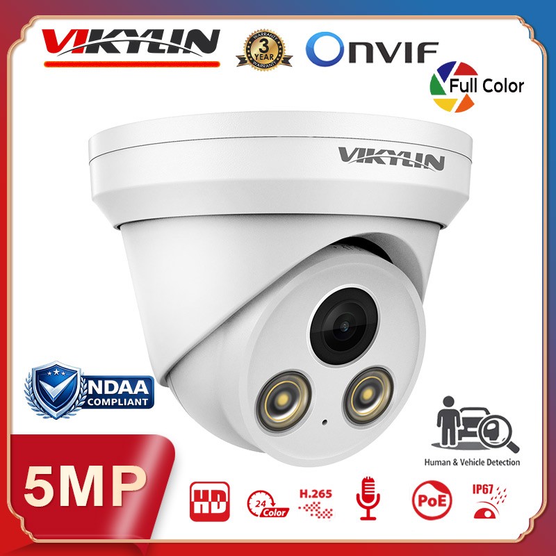 Vikylin SmartFind 16CH 16 POE NVR CCTV System 5MP IP Camera Full Color Audio Lot