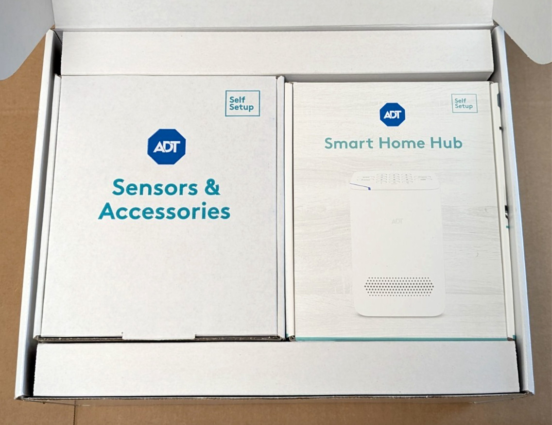 ADT Self Setup Security System – Smart Home Hub & (2) Door Sensors-NEW OPEN BOX!