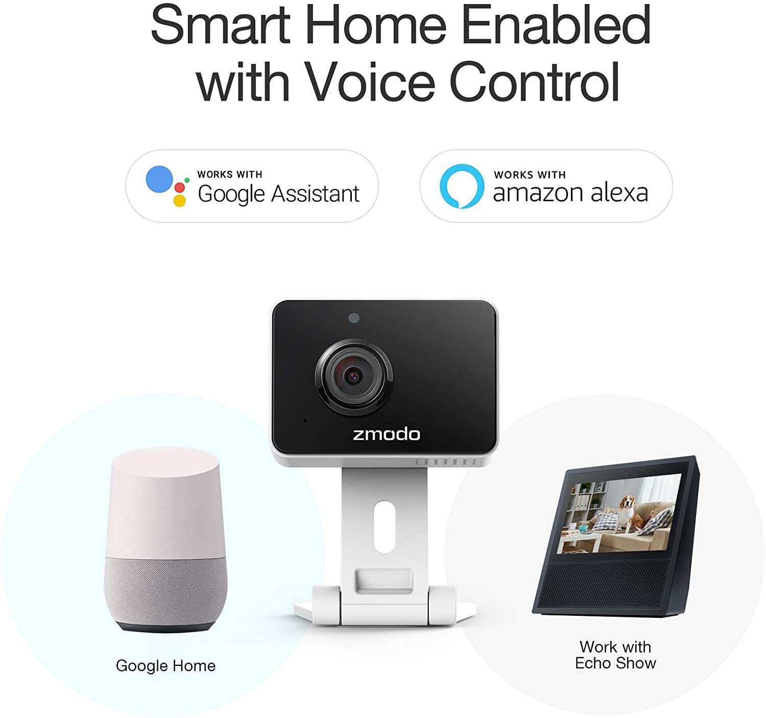 Zmodo 1080p 4pack Mini WiFi Camera, Two-Way Audio, Video Baby Monitor