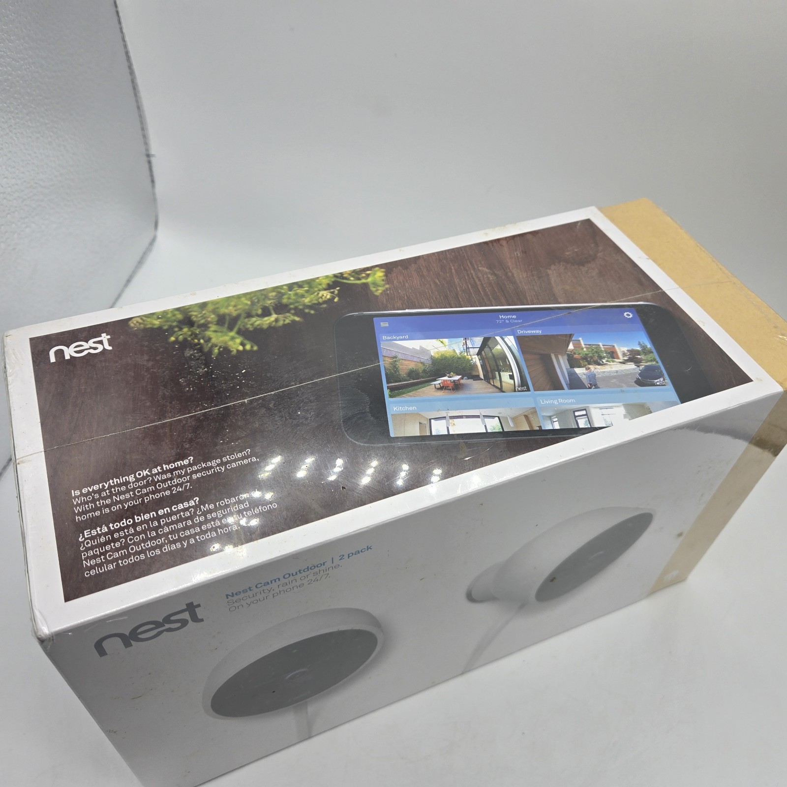 New Sealed Nest Cam Wired Outdoor 1st Generation A0033 NC2100ES 2-Pack