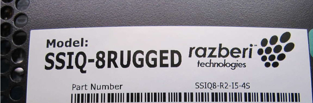 RAZBERI SERVERSWITCHIQ RUGGED SSIQ-8RUGGED SSIQ8-R2-I5-4S CORE I5 8 POE