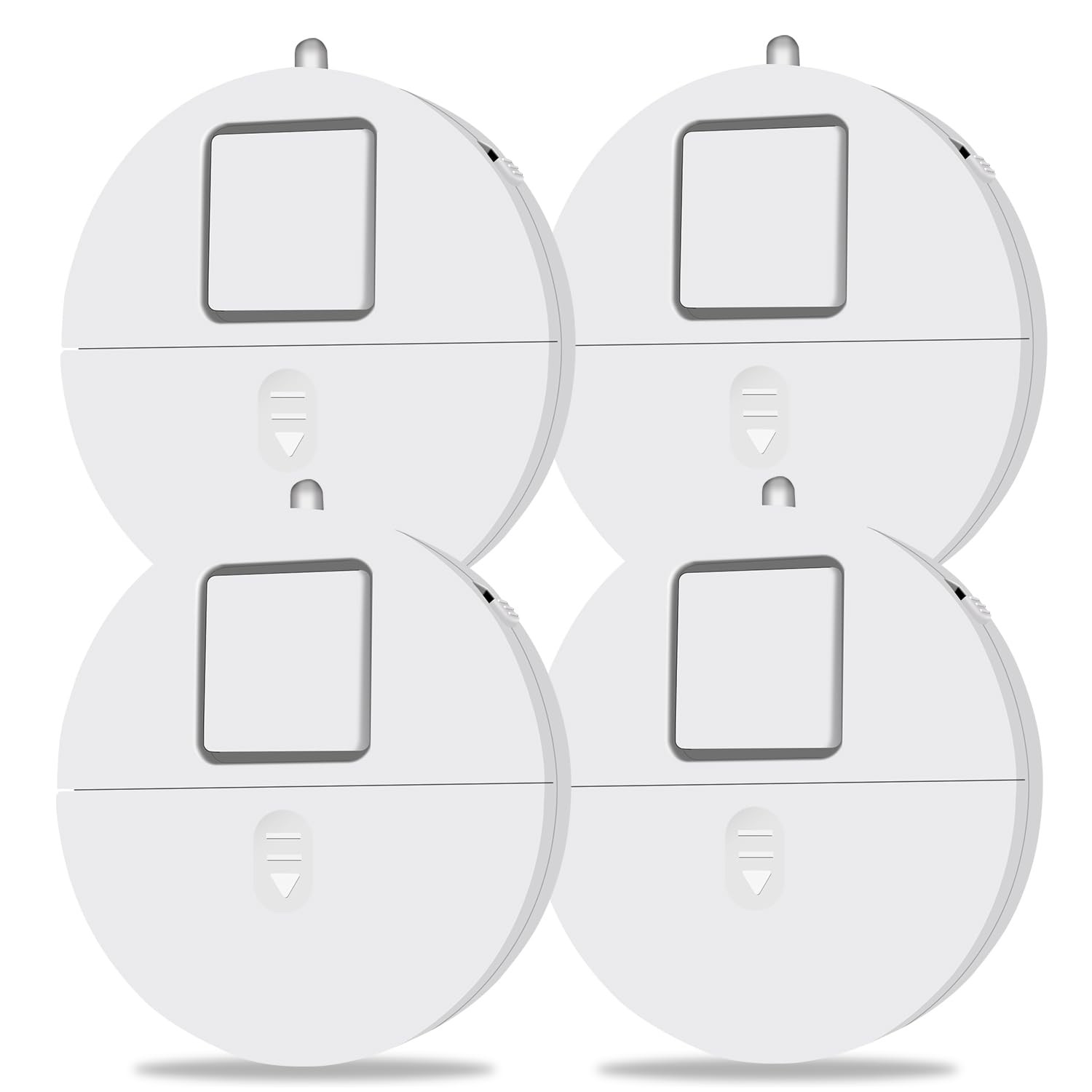 Window Alarm System 4-Pack – 120dB Vibration Sensor Security Alarms with LED Ind