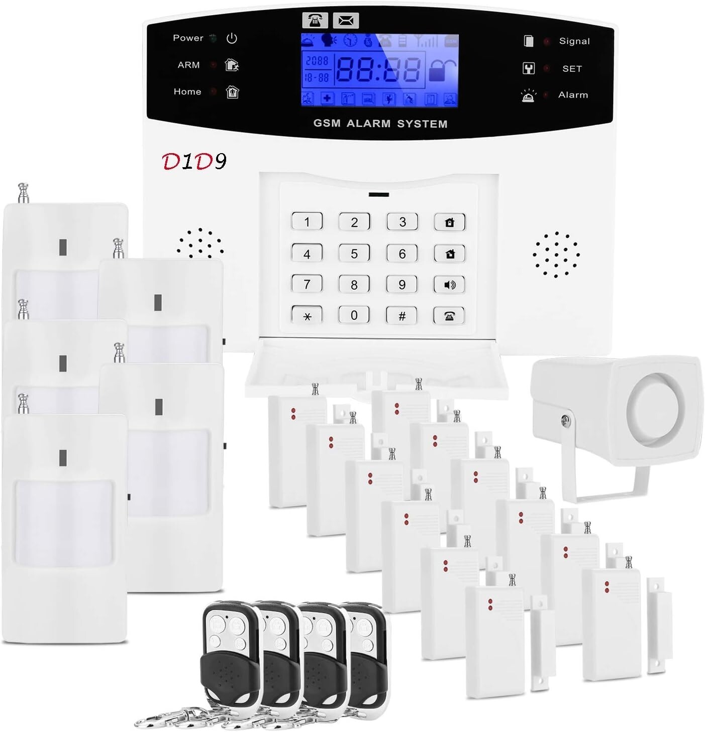 Comprehensive Wireless Burglar Alarm Kit for Smart Home Security & Monitoring