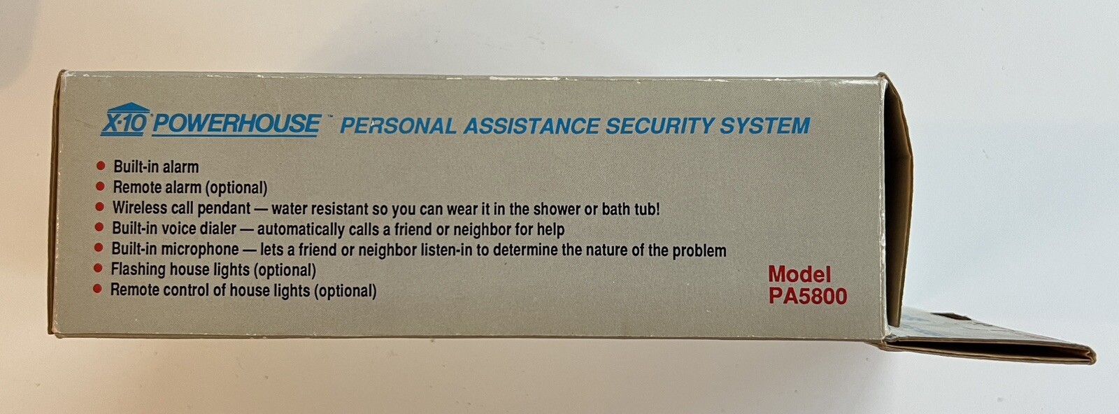X-10 Powerhouse Personal Assistance Security System PA5800 New Open Box