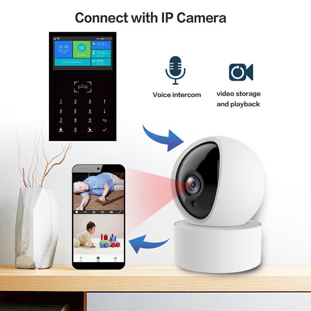 L35 WiFi+4G Wireless Kits Home Security Alarm System+Alexa+Google+Tuya APP