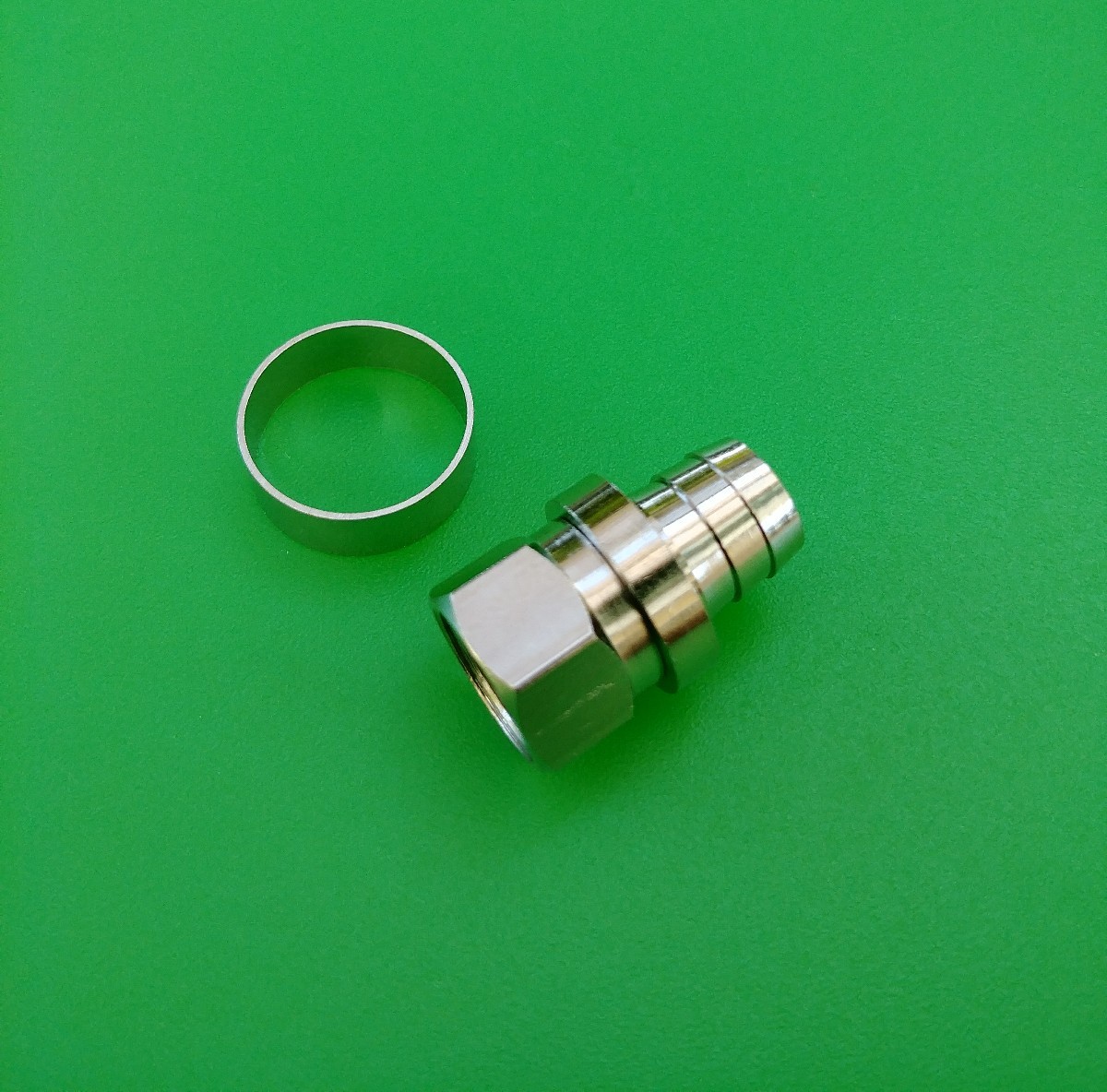 (10 PKS) F Type Crimp-On RG11 Connector w/ Separate Ring – USA Seller