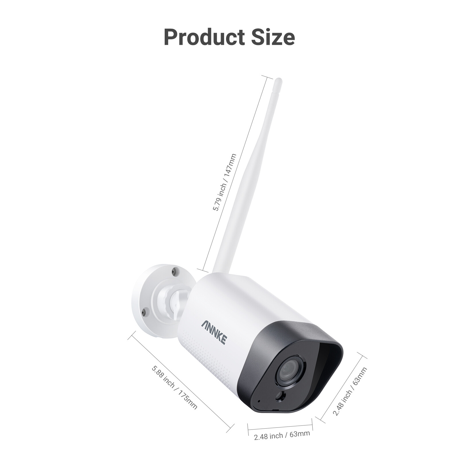 ANNKE 2x 5MP Wireless Outdoor Security IP Camera WIFI Two Way Audio AI Detection