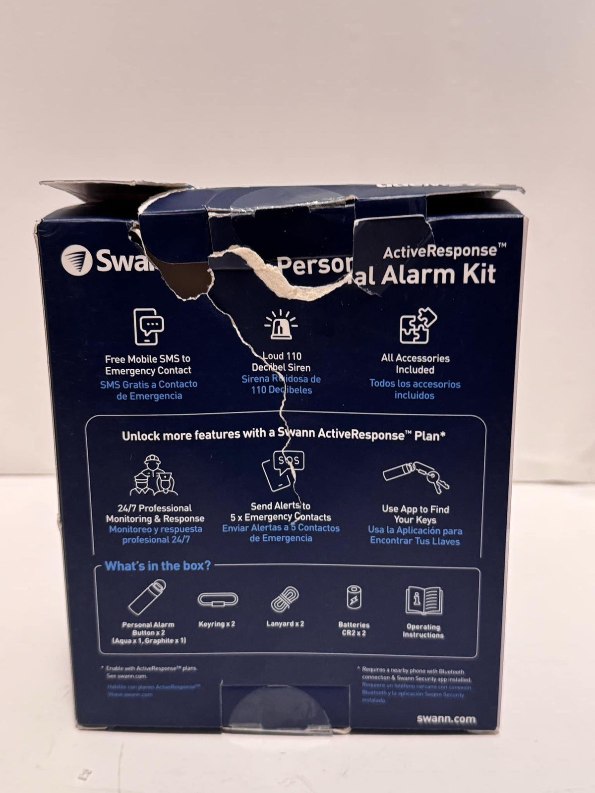 Swann Personal Alarm Kit Mobile Security On The Go (Damaged Box)
