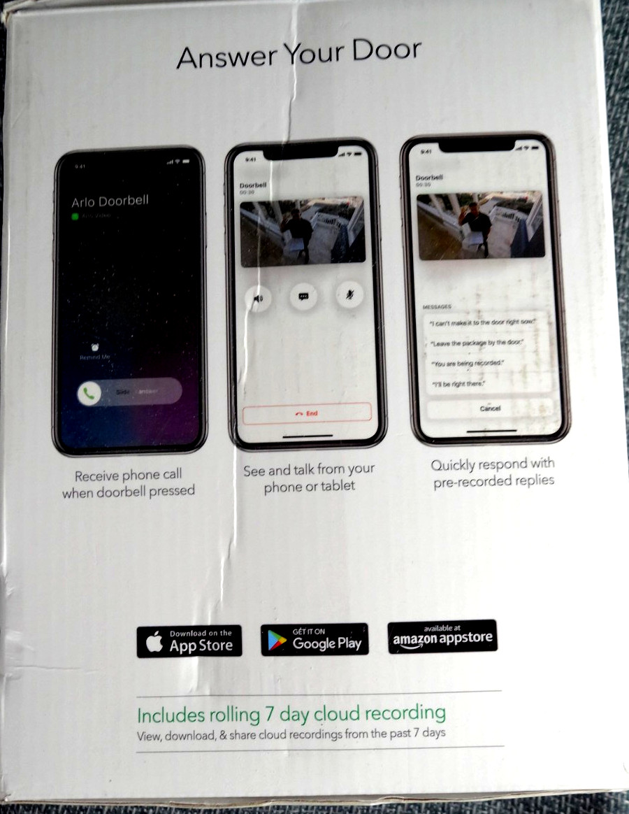 Arlo HD Camera plus Audio Doorbell wire free includes cloud recording