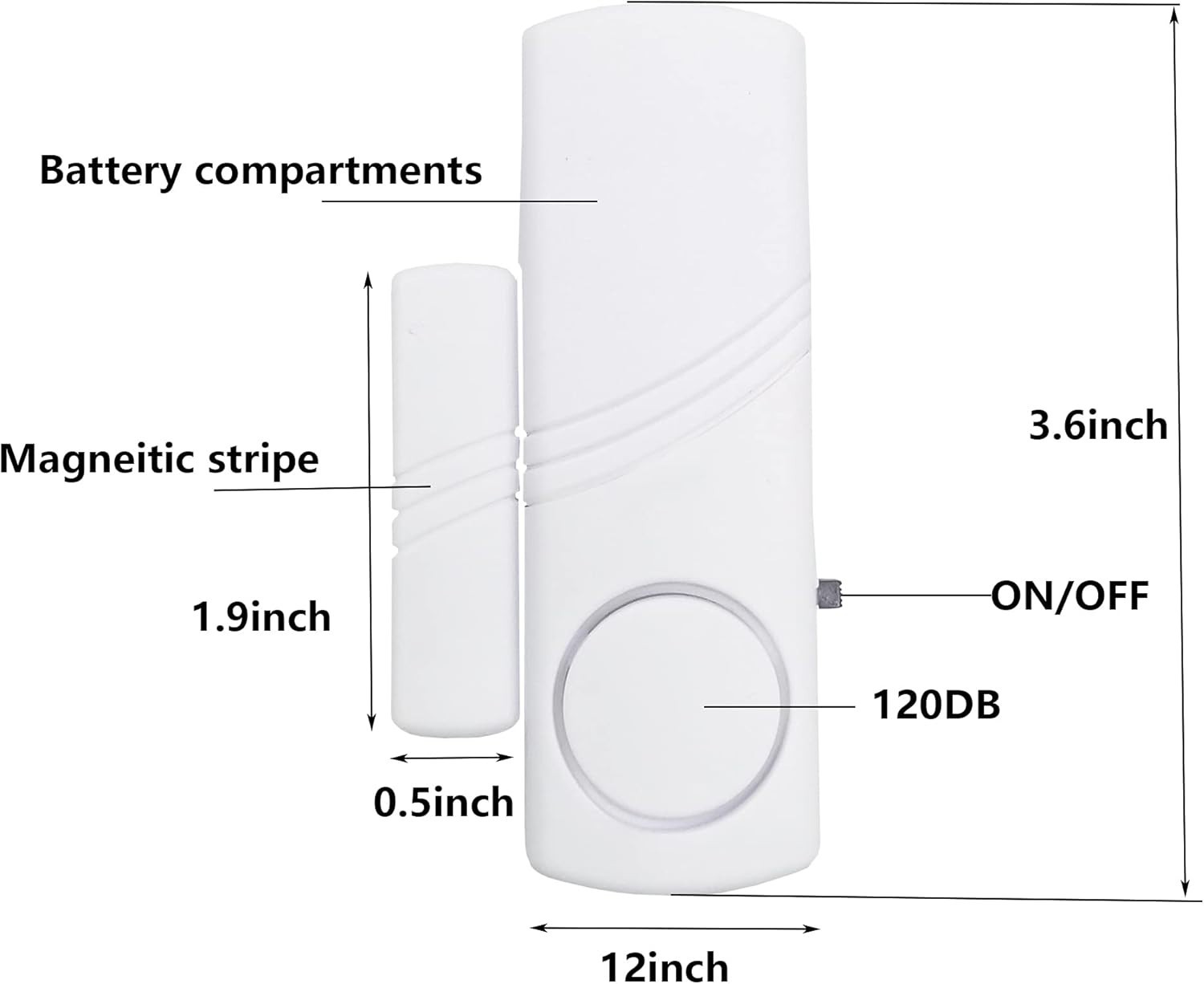 110dB Window Door Alarm Pack – Effortless Installation for Home Security